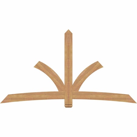 Ekena Millwork Davenport Timber Gable Bracket, Western Red Cedar, 96"W x 52"H x 1 1/2"D x 5 1/2"F, 13/12 Pitch GBW096X52X0206DAV00SWR